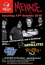 The Satellites - The 100 Club, Oxford Street, London 13.10.18